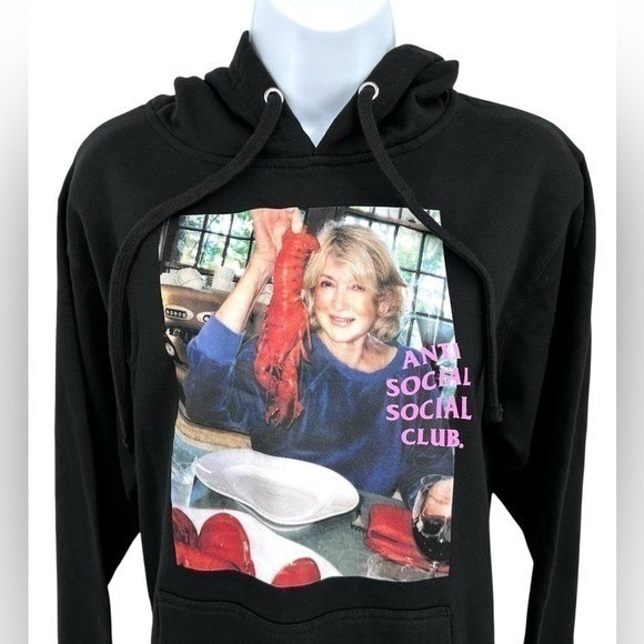 Anti Social Social Club Tops - Anti Social Social Club Hoodie X Martha Stewart Black Sweatshirt Size XS NWT